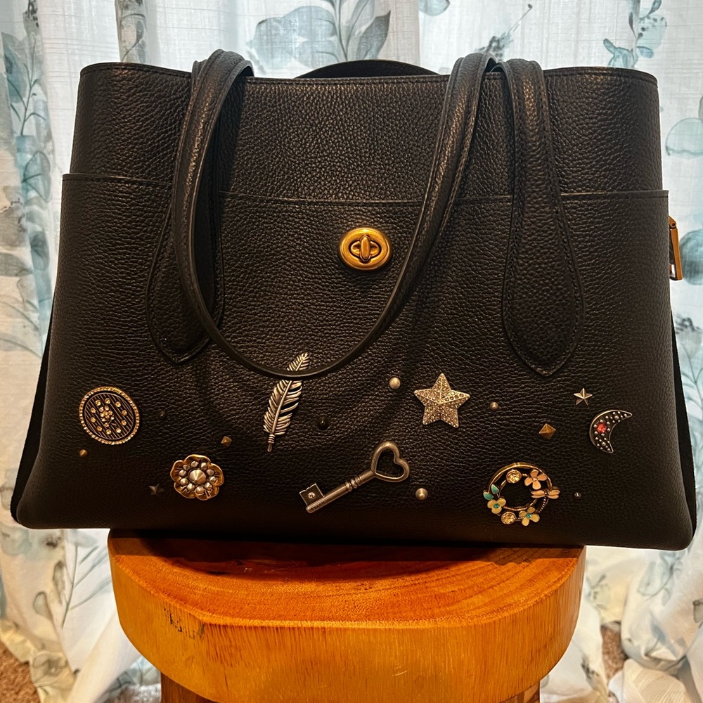 Coach Lora Carryall bag with cute charms